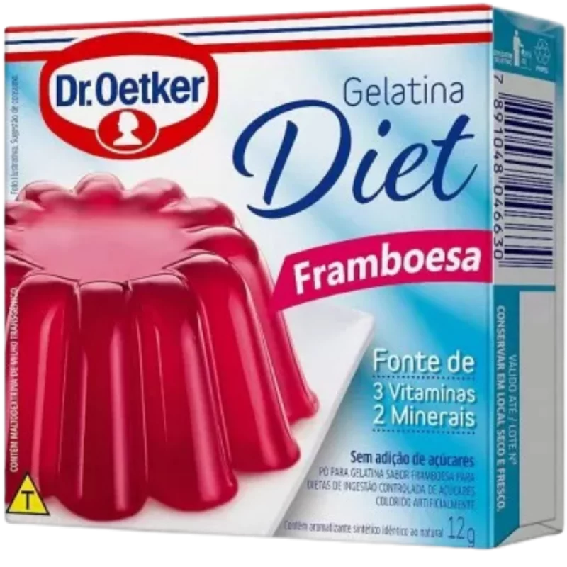 Gelatina Diet Dr Oetker Zero Framboesa 12g