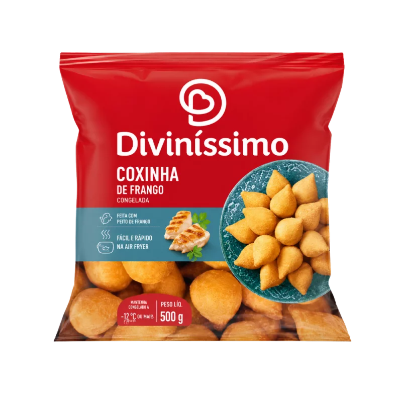 Coxinha de Frango Divinissimo Frita Congelada 500g