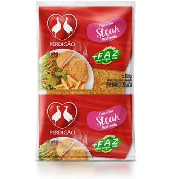 Steak de Frango Perdigao com Recheado de Presunto e Queijo 100g