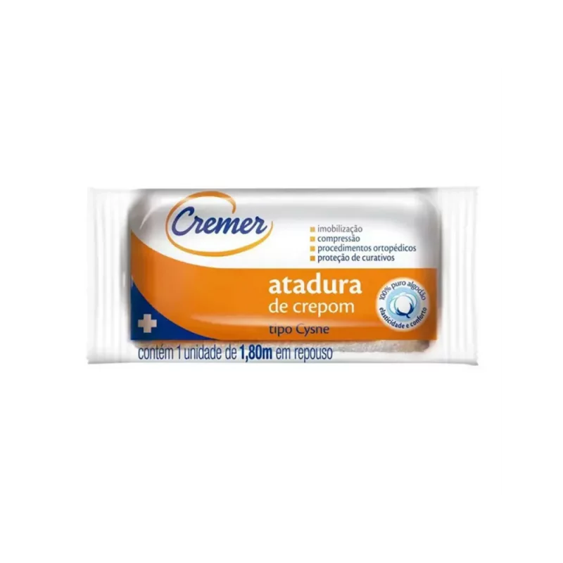 Atadura Crepom Cremer Cysne Alta Compressao 08x1,8m Un