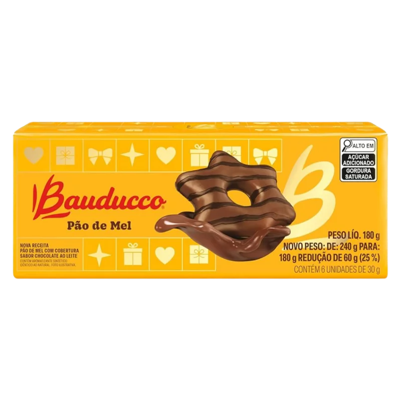 Pao de Mel Bauducco Cobertura Chocolate 180g
