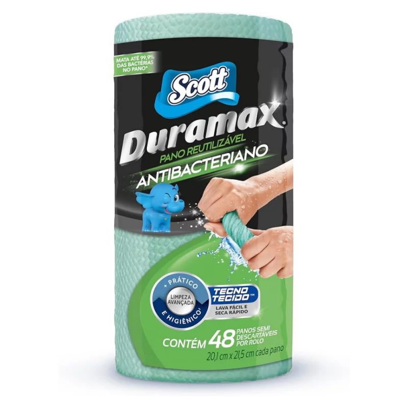 Pano Scott Duramax Reutilizavel Verde com 48 Folhas