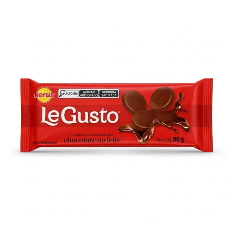 Biscoito Kerus Legusto Chocolate Ao Leite 80g