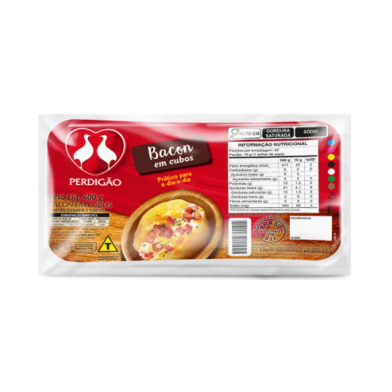 Bacon em Cubos Perdigao 400g