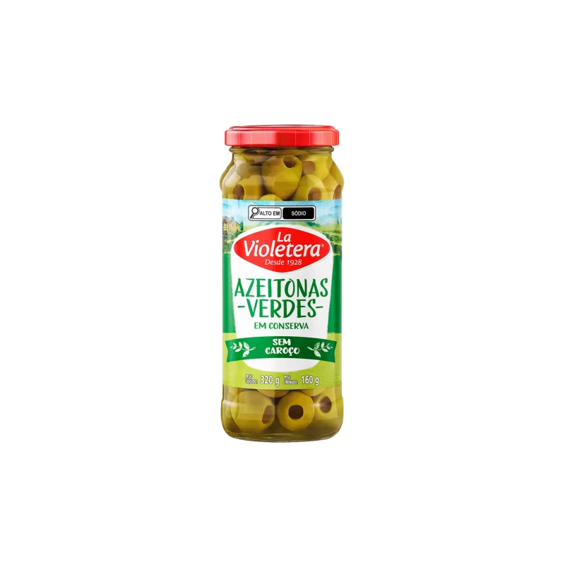 Azeitona Verde La Violetera Sem Caroco Pote 160g