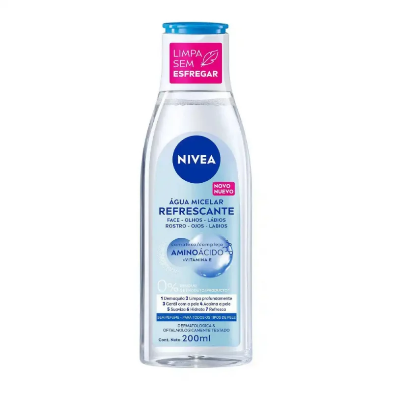 Agua Micelar Nivea Refrescante Sem Perfume 7 em 1 200ml