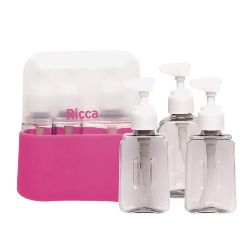 Kit Viagem Ricca Case com 3 Frascos 1 Frasco de 100ml e 2 Frascos de 50ml