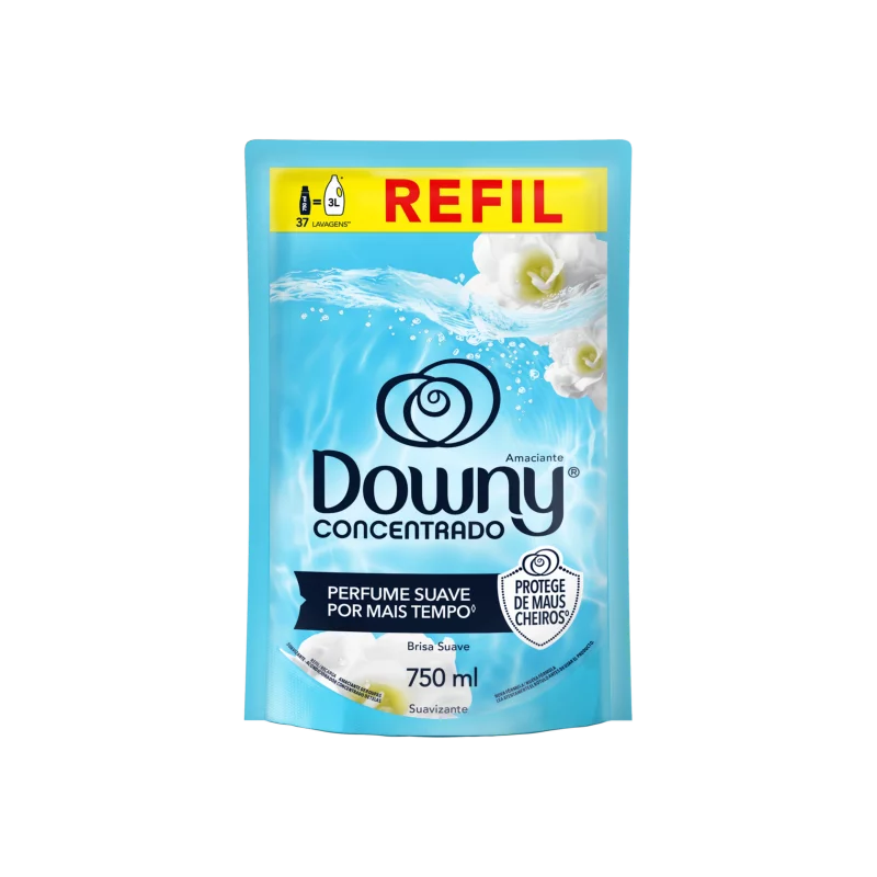Amaciante de Roupa Downy Concentrado Brisa Suave Refil 750ml