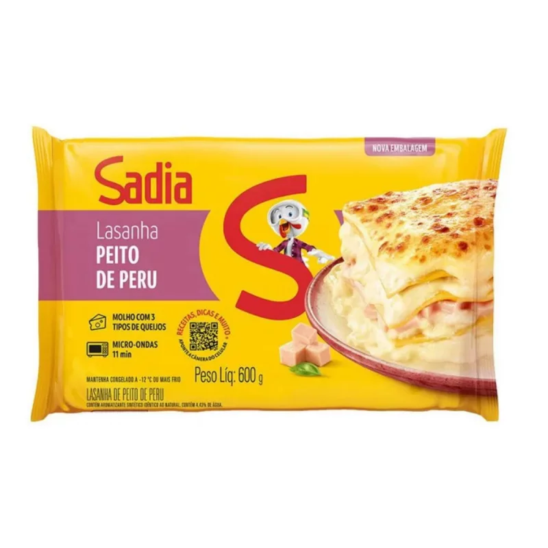 Lasanha Sadia Peito de Peru Defumado 600g