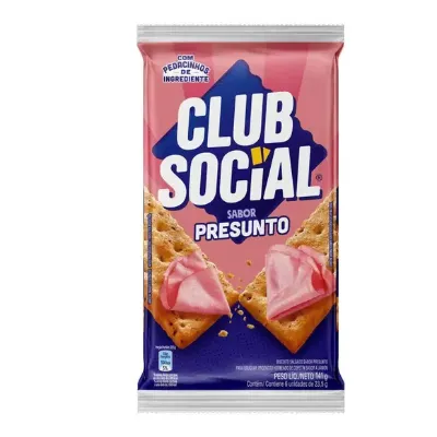Biscoito Club Social Presunto 144g