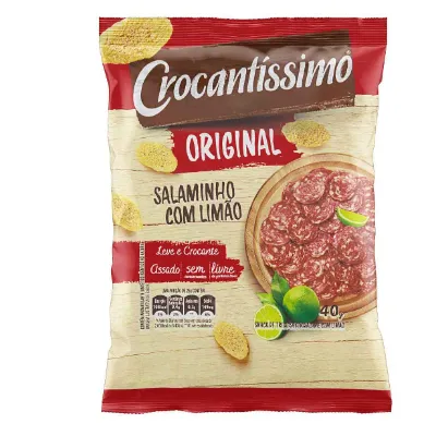 Snack de Trigo Crocantissimo Sabor de Boteco Salame/ Limao 40g