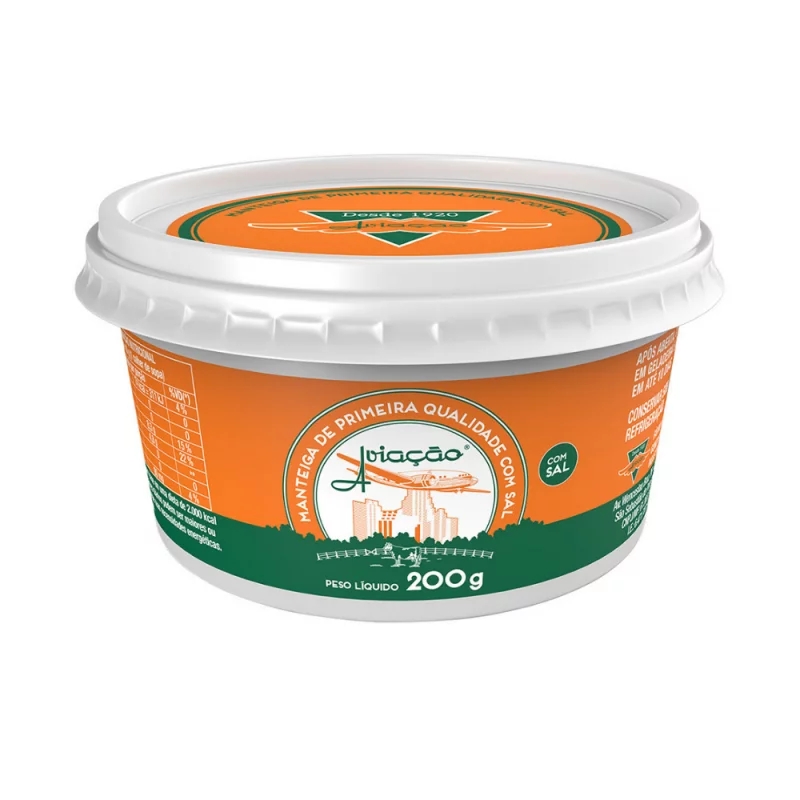 Manteiga 1a Qualidade Aviacao C/sal Pt 200g