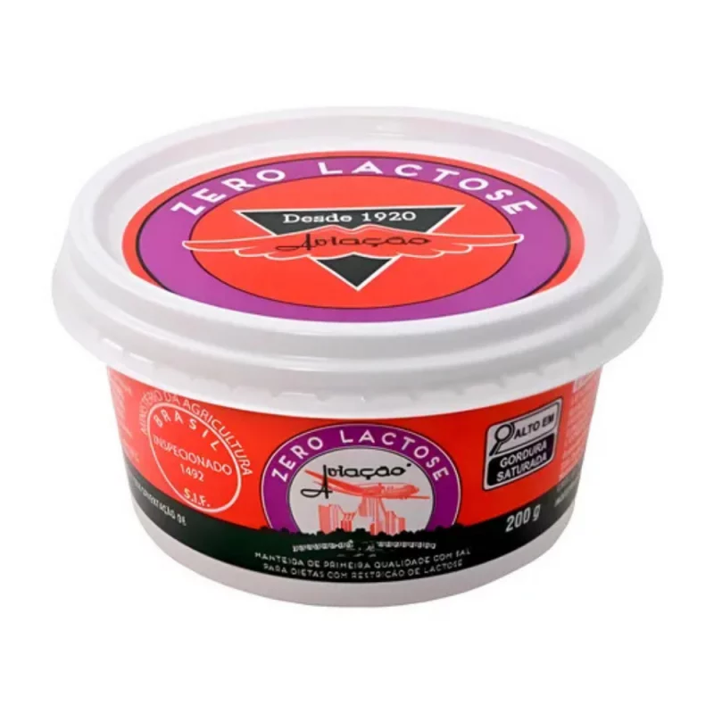 Manteiga Aviacao C/sal Zr Lac Pt 200g