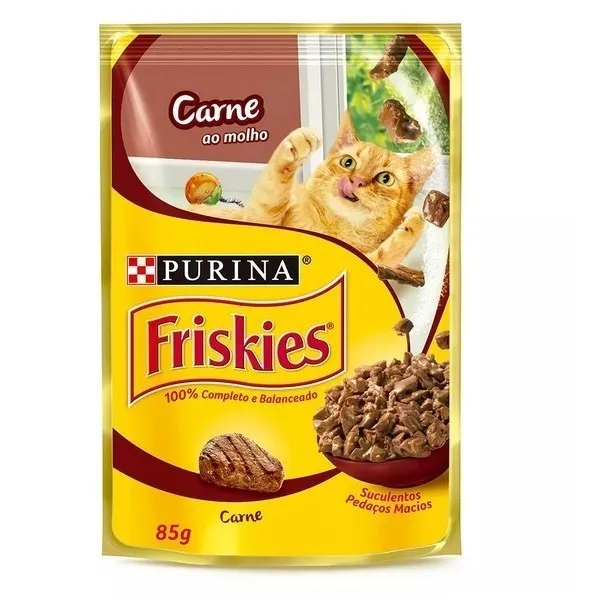 Racao Purina Friskies Carne Ao Molho 85g