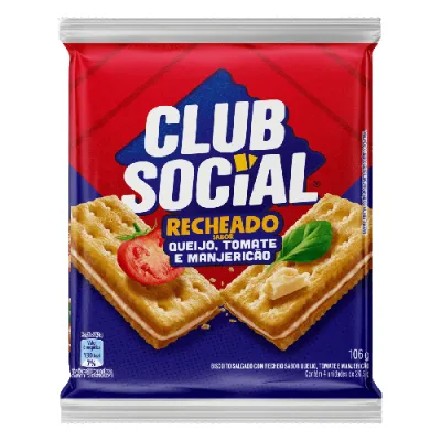 Biscoito Club Social Queijo/tomate e Manjericao 106g