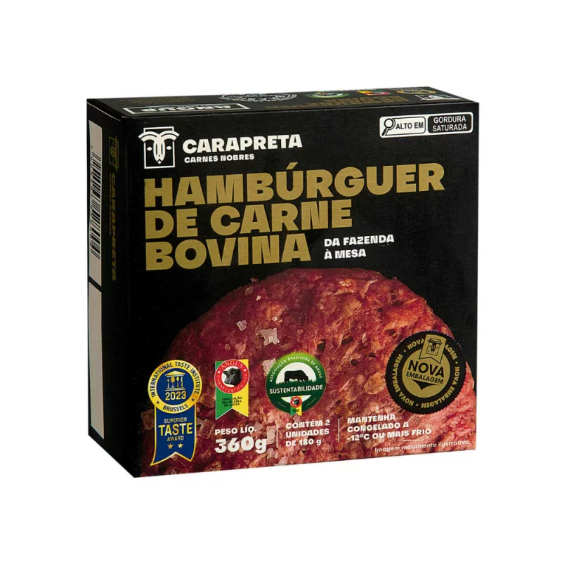 Hamb Bov Carapreta Cx 360g Angus