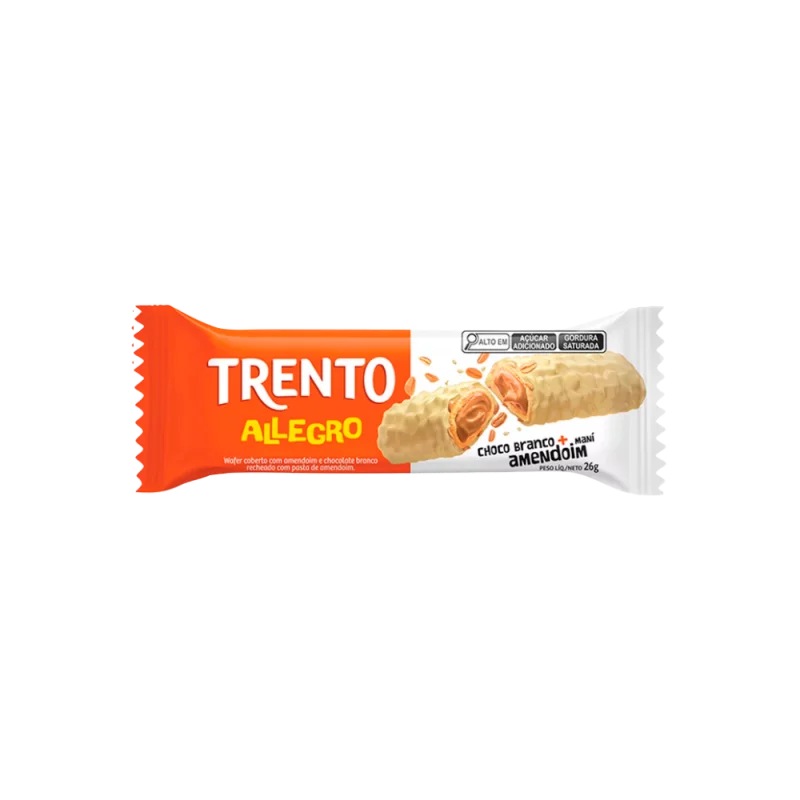 Choc Barra Trento Allegro Bco Pct 26g C/ Amend