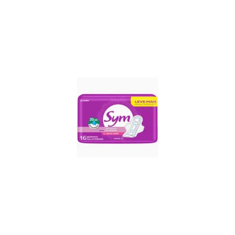 Absorvente Sym 360 Suave com Abas Leve 16 Pague 14un