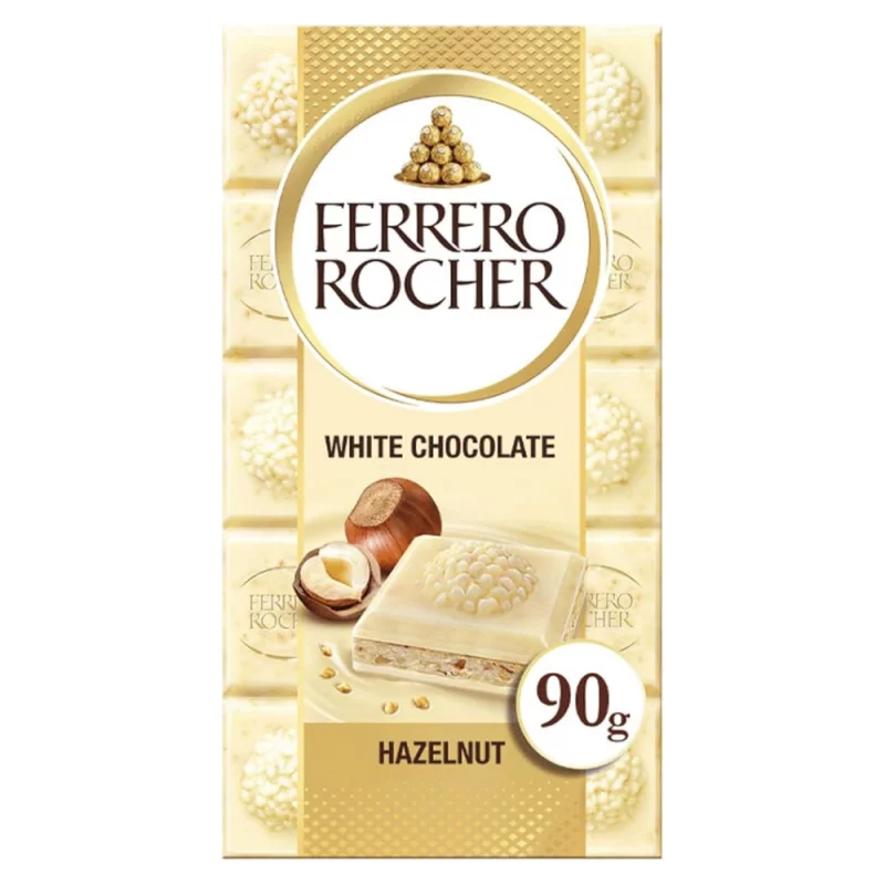 Choc Barra Ferrero Rocher Bco Cx 90g Rech Avel