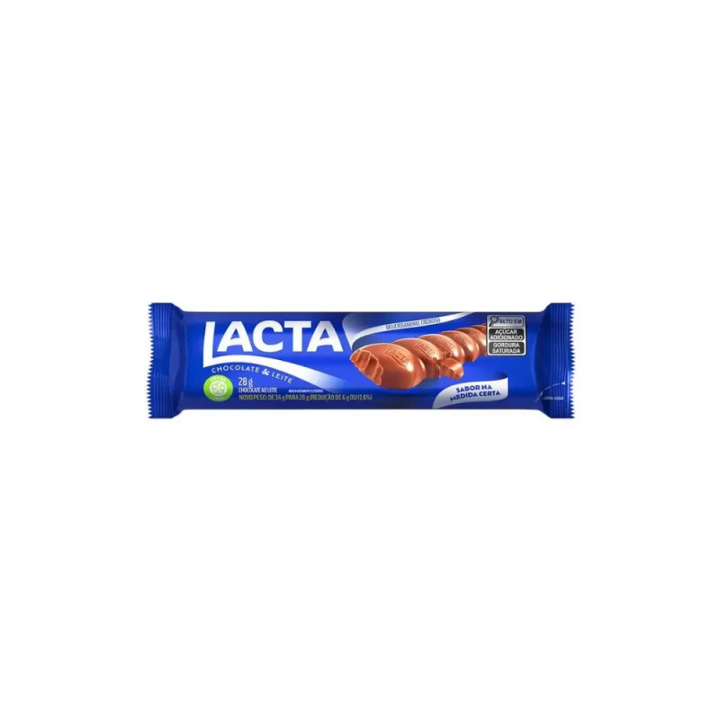Choc Barra Lacta Leite Pct 28g