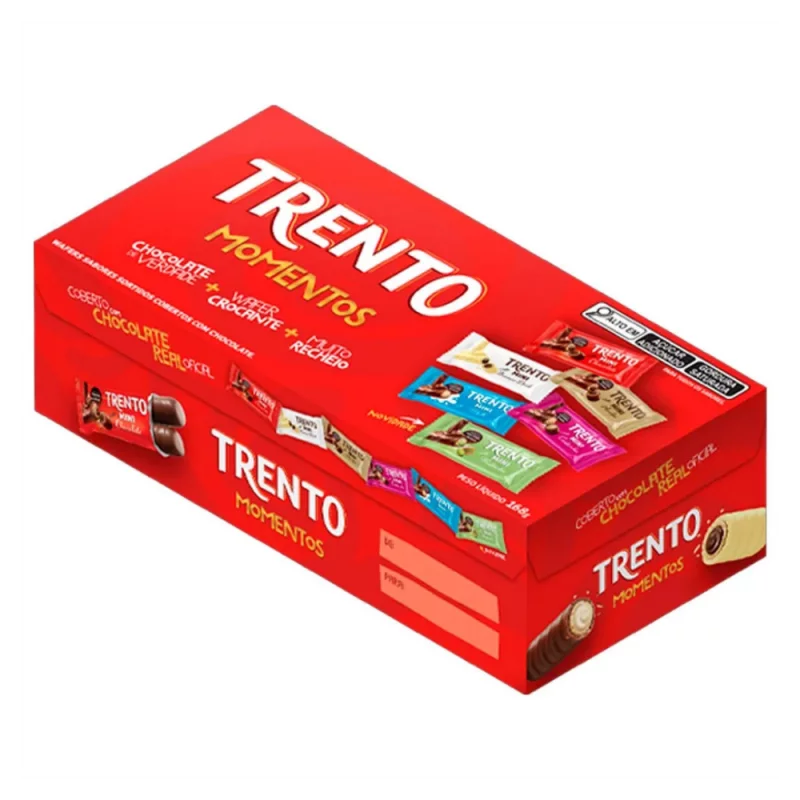 Caixa de Chocolate Wafer Trento Mini Momentos Sortido 168g 