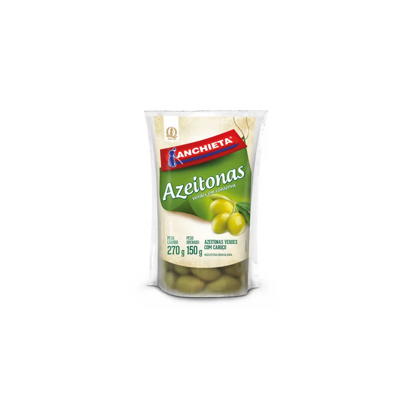 Azeitona Verde Anchieta Sem Caroco Sache 150g 