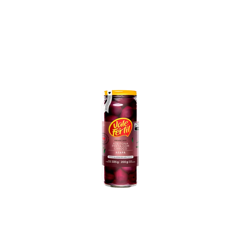 Azeitona Pret Vale Fertil Kalamata Pt 200g C/ Caro