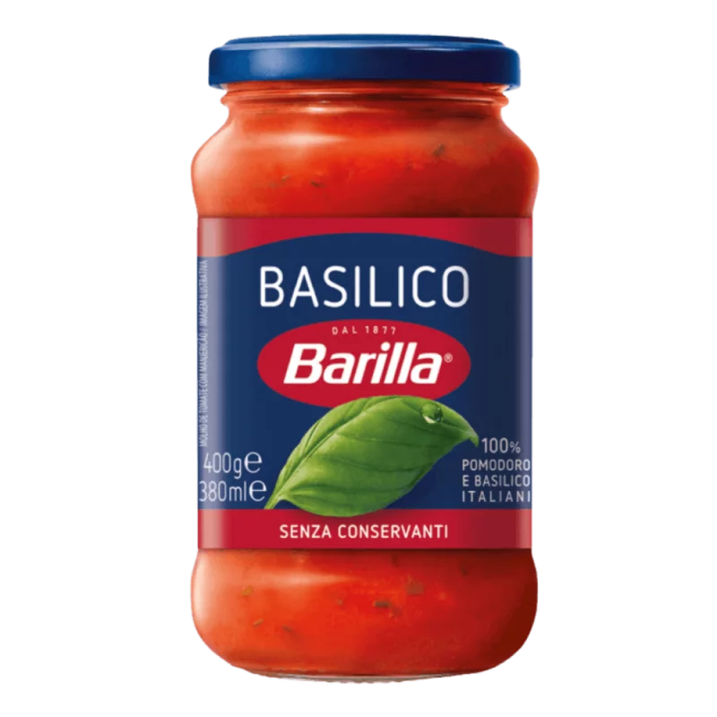 Molho Tom Barilla Basilico Pt 400g 100% Basilico