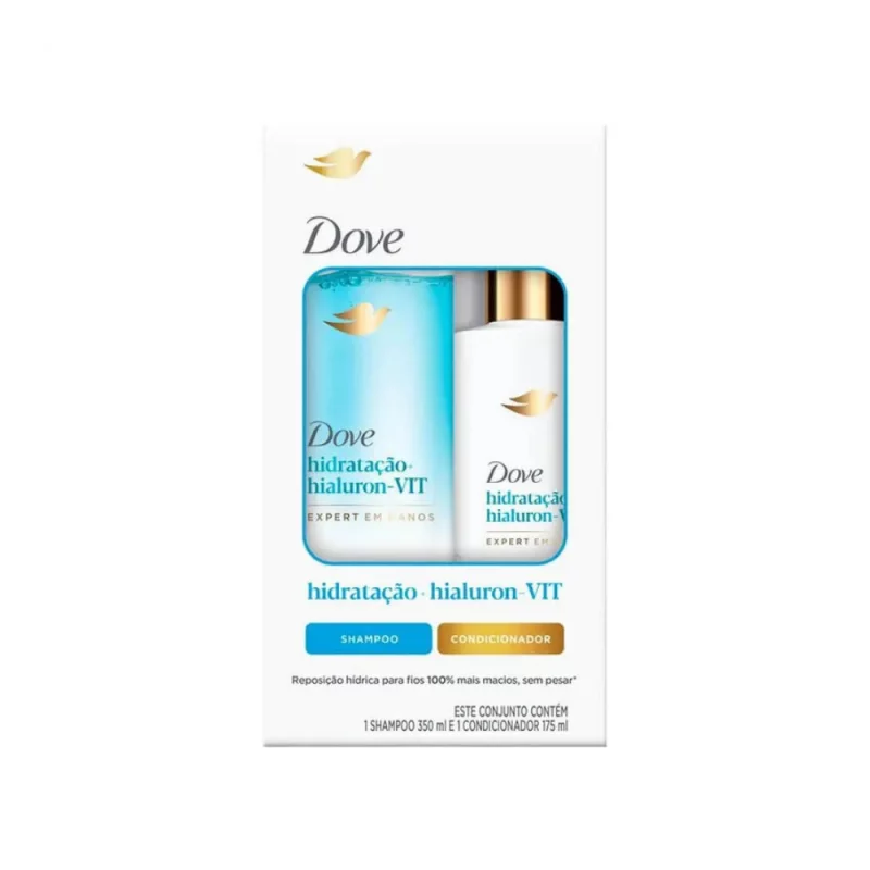 Kit Sh 350ml + Cond 175ml Dove Hidra + Hialuron