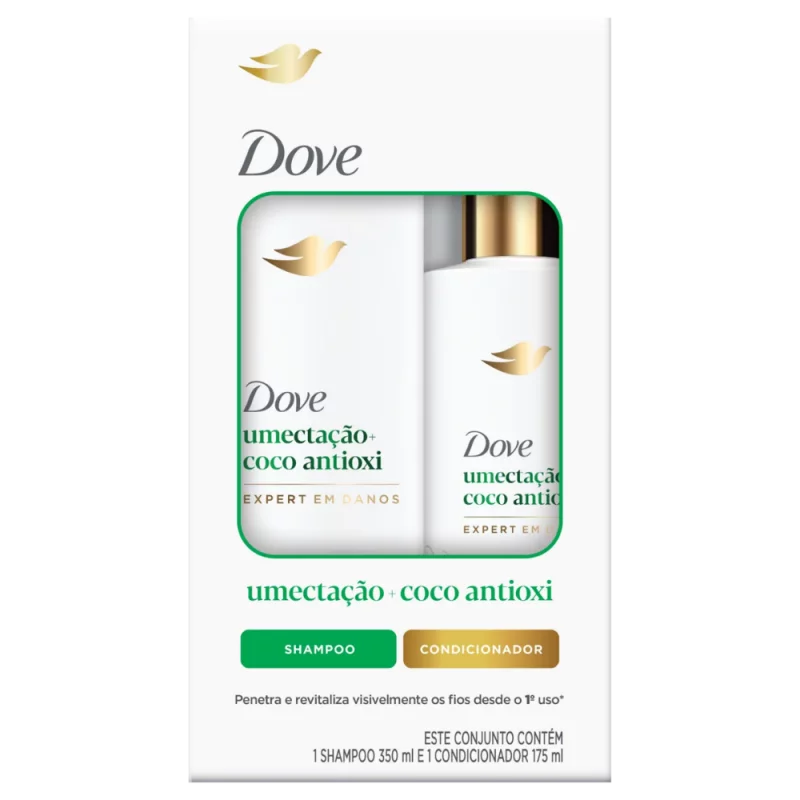 Kit Sh 350ml + Cond 175ml Dove Umec + Coco