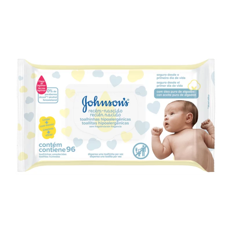 Lenco Umed Johnsons Recem Nasc Pct 96un S/ Perf