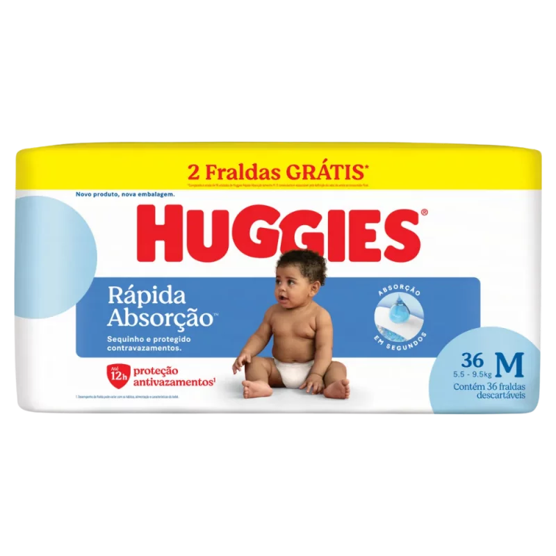 Fralda Desc Huggies Inf Tripla Prt M Pct 36un Gts 2
