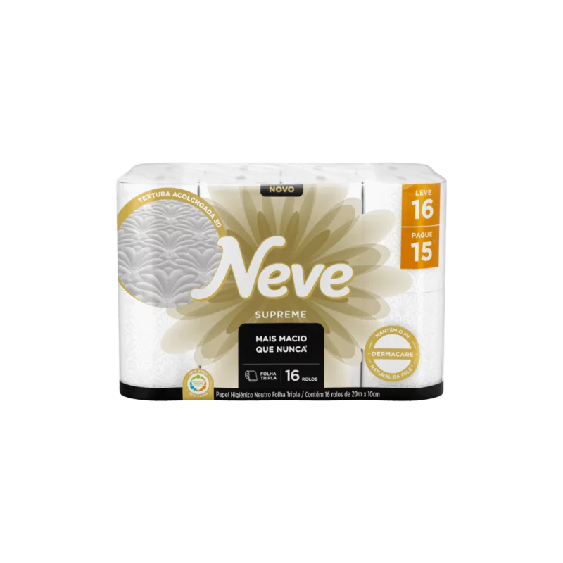 Papel Higien Neut Neve Supreme Fl Tripla 20m Pct 16un Pg 15un