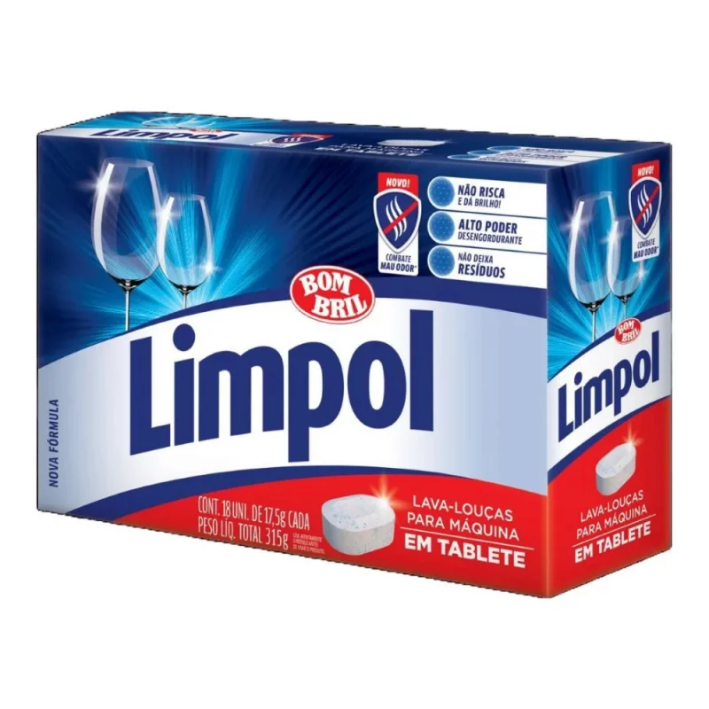 Lava Loucas Tablete Limpol P/ Maqui Cx 315g