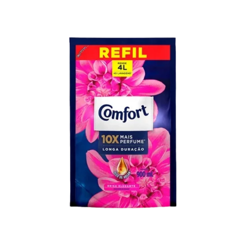 Amaciante Roupa Comfort Concentrado Brisa Elegante Refil 900ml