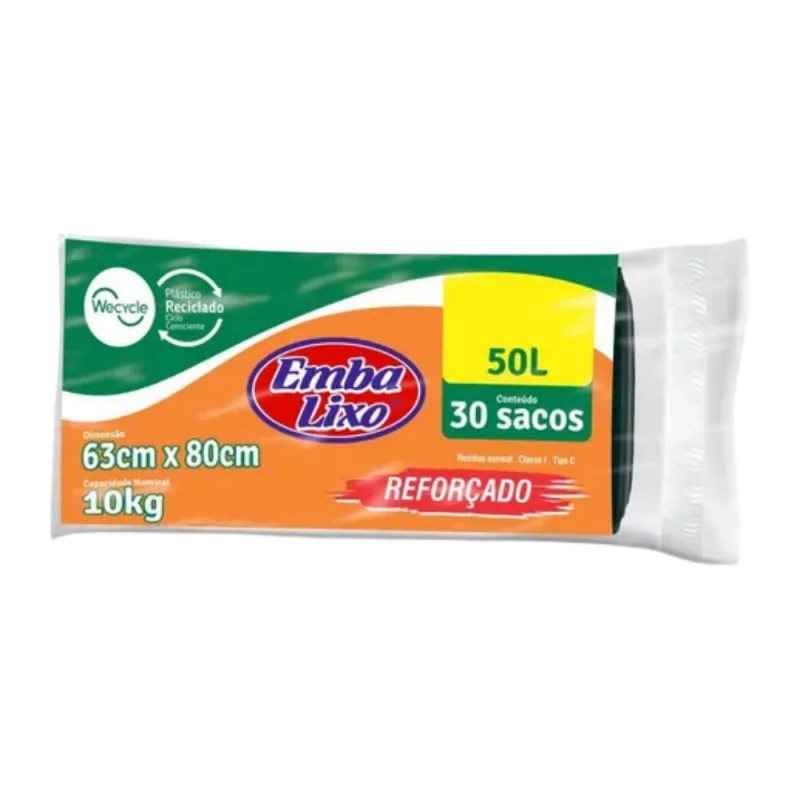 Saco Lixo Embalixo Reforc 30un 50l