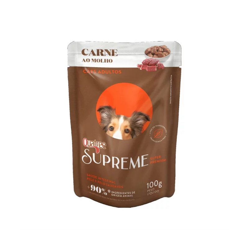 Racao Supreme Quatree Caes Adult Sch 100g Carne
