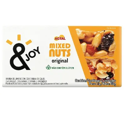 Barra de Cereais &amp;joy Mixed Nuts Original 60g