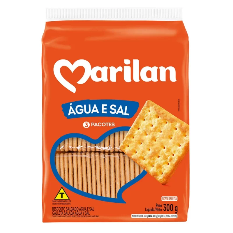 Bisc Marilan Cracker Agua e Sal Pct 300g