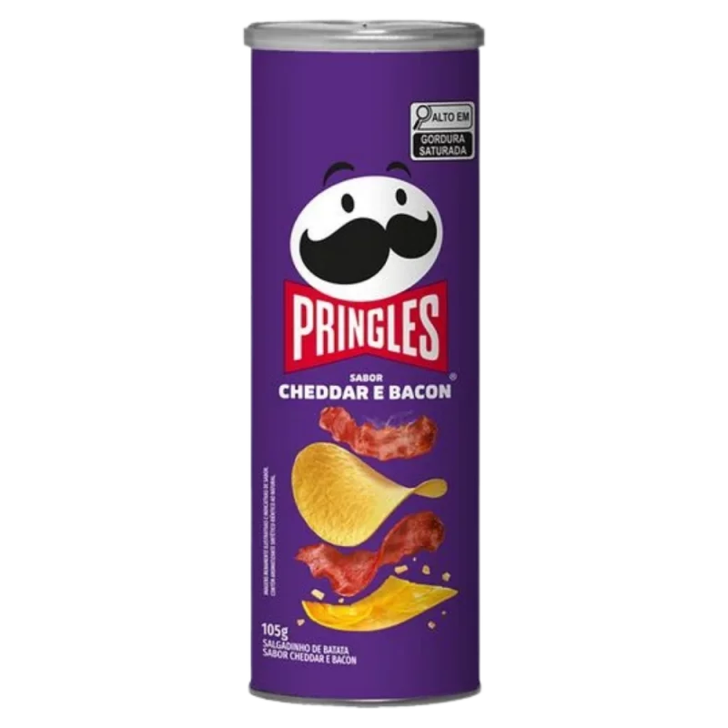 Batata Chips Pringles Pt 105g Cheddar e Bacon