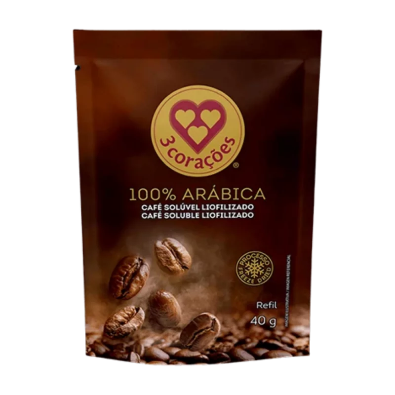 Cafe 3 Coracoes Soluv Liofi Sch 40g