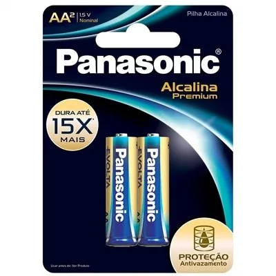 Pilha Panasonic Alcalina Aa Premium Peq com 02un