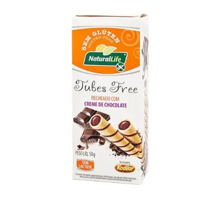 Tubes Free Nuts Kodilar Naturallife Recheado Cr. Chocolate Sem Lactose 50g