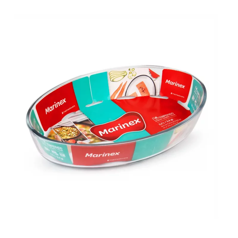 Assadeira Vidro Marinex Oval 3,2l
