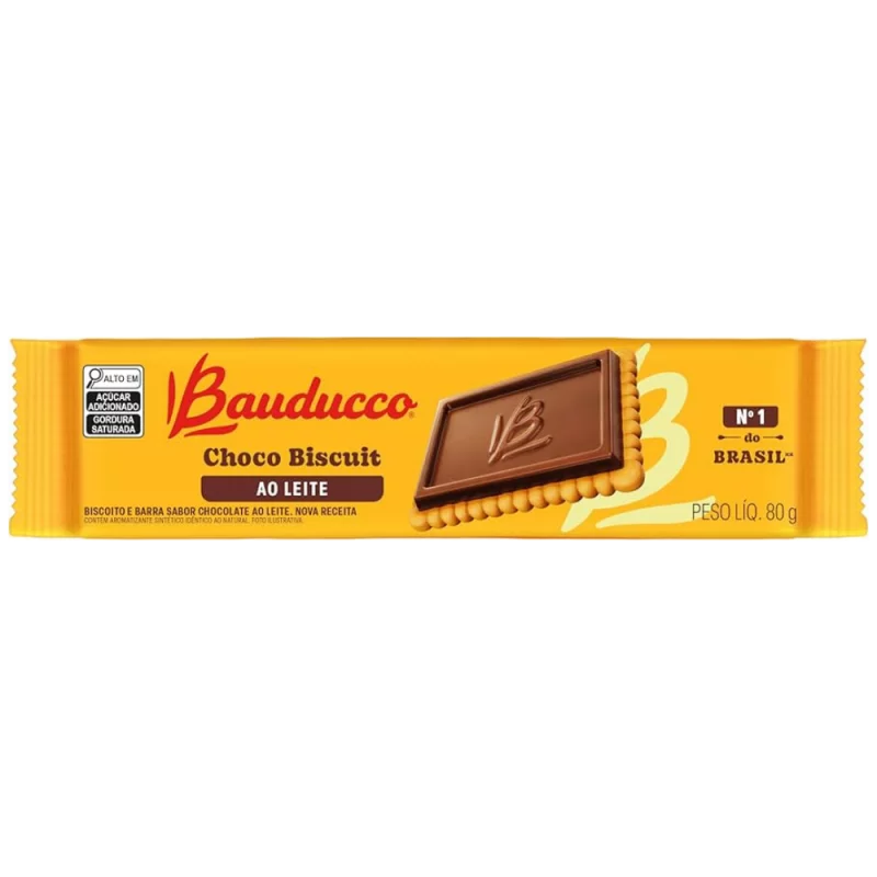 Bisc Choco Biscuit Bauducco Pct 80g Choc Bco
