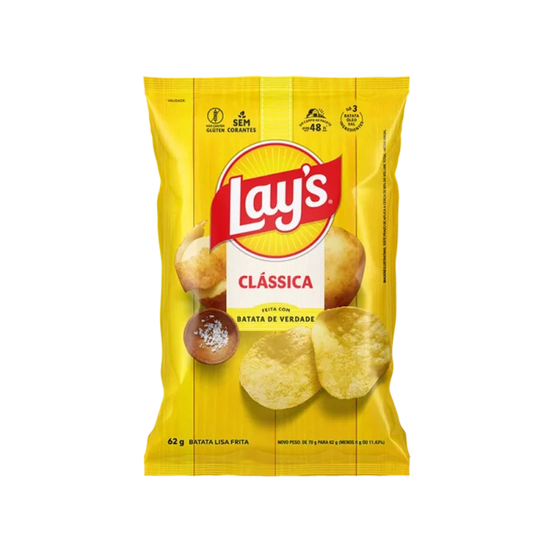Batata Chips Lays Lisa Pct 62G Class
