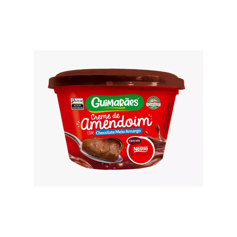 Creme De Amendoim Guimaraes Chocolate Meio Amargo 200G 