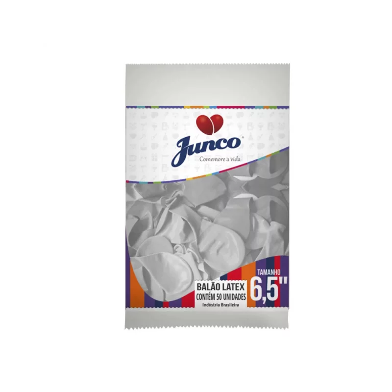 Balao Junco Latex Liso N.65 Branco 30Un
