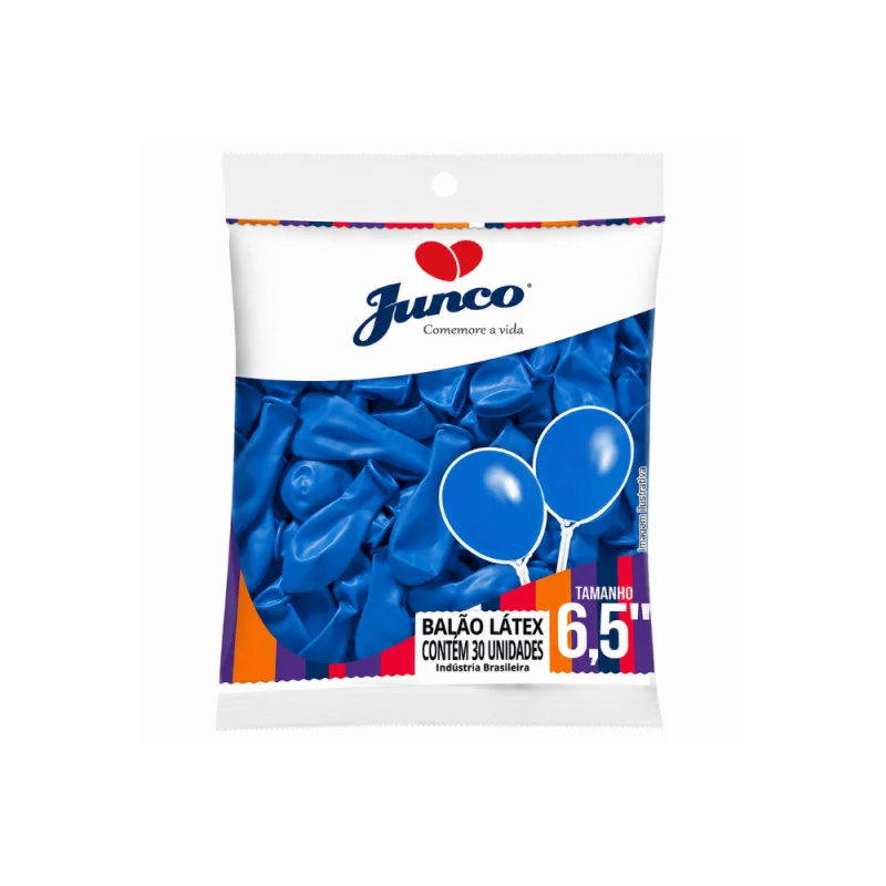 Balao Junco Latex Liso N.65 Azl Escuro 30Un