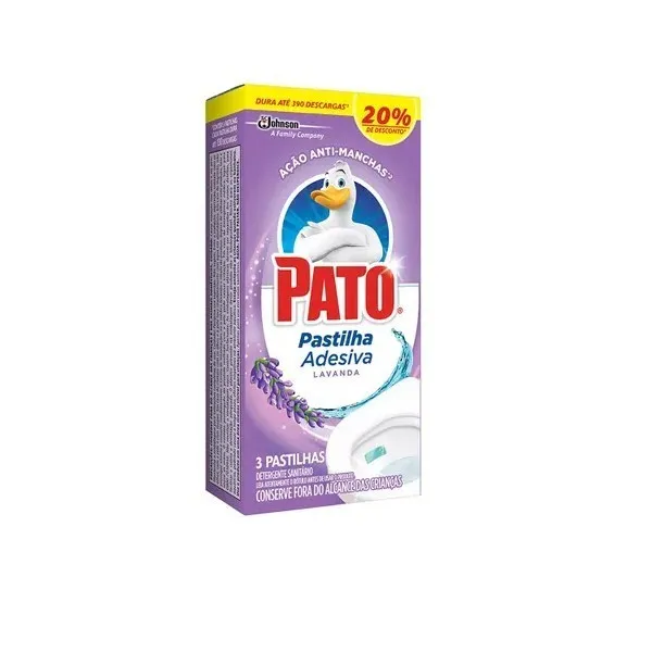 Desodorizador Sanitario Pato Pastilha Adesiva Lavanda Desconto 20% com 3un